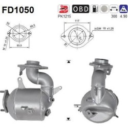 Filtro de partículas diésel AS FD1050 para SUBARU / TOYOTA