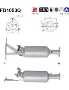 Filtro de partículas diésel AS FD1053Q para VOLVO | Recambios Colmenar