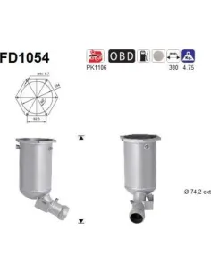 Filtro hollín partí­culas sistema escape