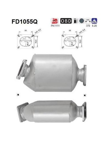 Filtro de partículas diésel AS FD1055Q para BMW | Recambios Colmenar