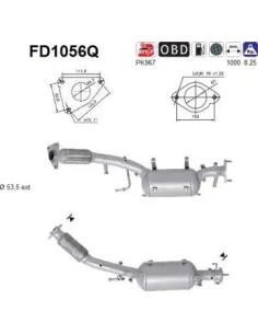 Filtro hollín partí­culas sistema escape
