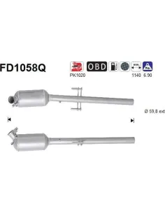 Filtro de partículas diésel AS FD1058Q para MERCEDES