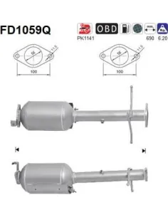 Filtro hollín partí­culas sistema escape
