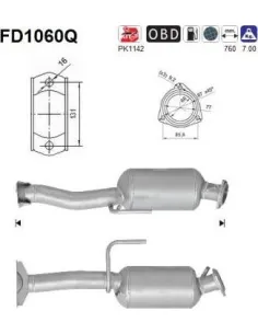 Filtro hollín partí­culas sistema escape