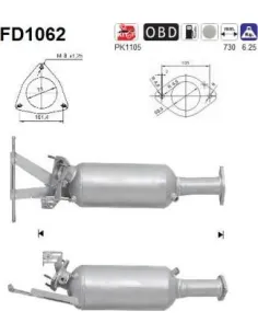 Filtro hollín partí­culas sistema escape