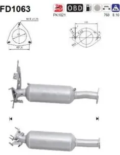 Filtro hollín partí­culas sistema escape