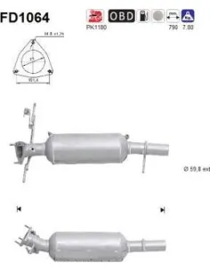 Filtro hollín partí­culas sistema escape