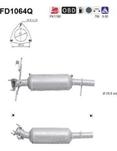 Filtro hollín partí­culas sistema escape