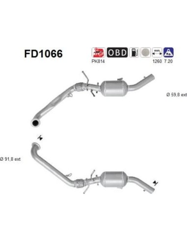 Filtro de partículas diésel AS FD1066 para MERCEDES
