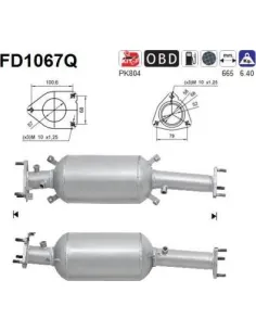 Filtro de partículas diésel AS FD1067Q para HONDA | Recambios Colmenar