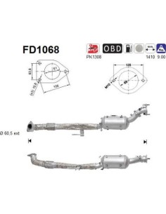 Filtro de partículas diésel AS FD1068 para NISSAN | Recambios Colmenar