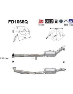 Filtro de partículas diésel AS FD1068Q para NISSAN