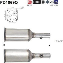 Filtro de partículas diésel AS FD1069Q para CITROËN / PEUGEOT