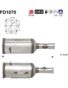 Filtro de partículas diésel AS FD1070 para CITROËN / PEUGEOT