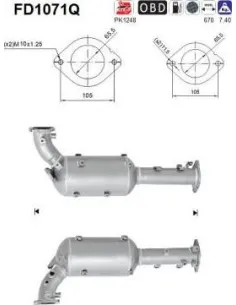 Filtro de partículas diésel AS FD1071Q para NISSAN