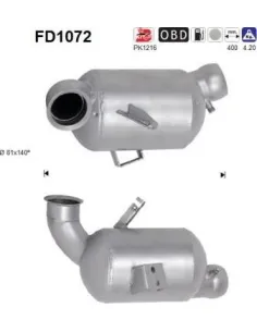 Filtro hollín partí­culas sistema escape