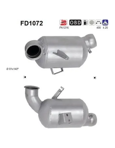 Filtro de partículas diésel AS FD1072 para MERCEDES