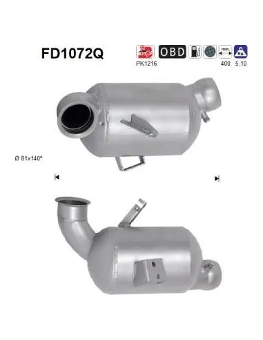 Filtro de partículas diésel AS FD1072Q para MERCEDES