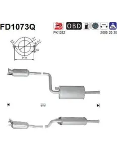Filtro de partículas diésel AS FD1073Q para RENAULT