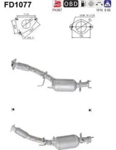 Filtro hollín partí­culas sistema escape