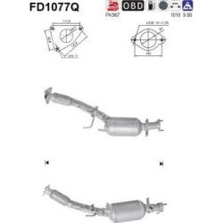 Filtro de partículas diésel AS FD1077Q para NISSAN / RENAULT