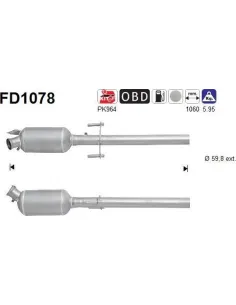 Filtro de partículas diésel AS FD1078 para MERCEDES
