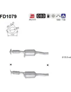 Filtro de partículas diésel AS FD1079 para RENAULT