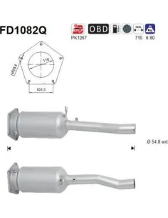 Filtro de partículas diésel AS FD1082Q para SEAT / VOLKSWAGEN