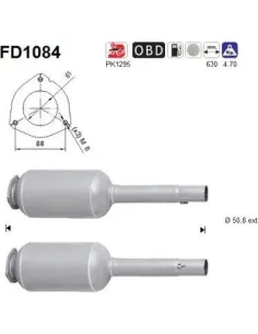 Filtro de partículas diésel AS FD1084 para ALFA ROMEO / FIAT