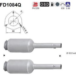 Filtro de partículas diésel AS FD1084Q para ALFA ROMEO / FIAT