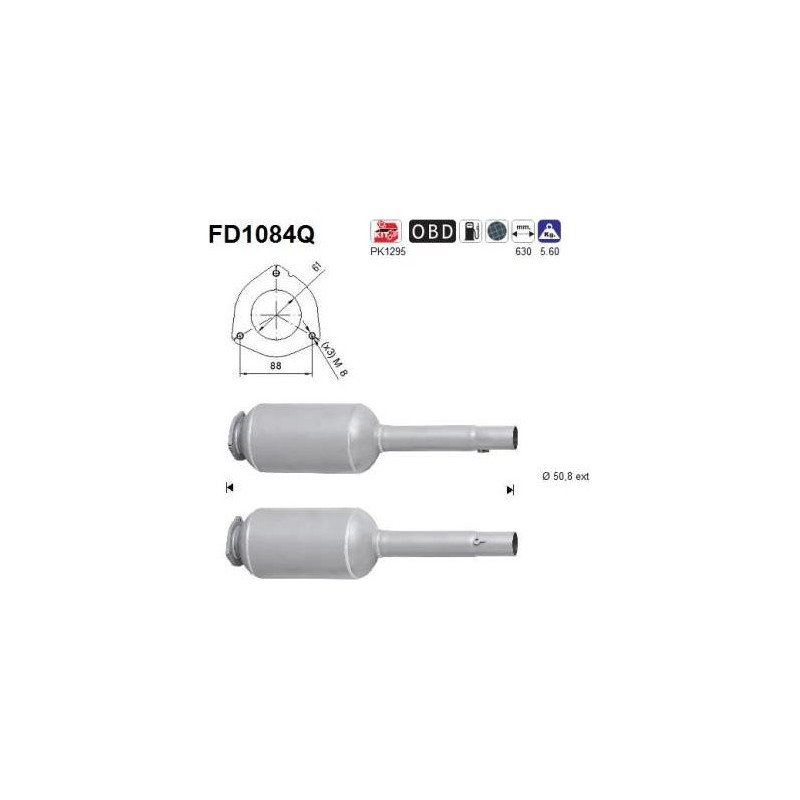 Filtro de partículas diésel AS FD1084Q para ALFA ROMEO / FIAT