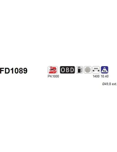 Filtro de partículas diésel AS FD1089 para JAGUAR | Recambios Colmenar