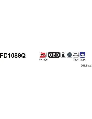 Filtro de partículas diésel AS FD1089Q para JAGUAR