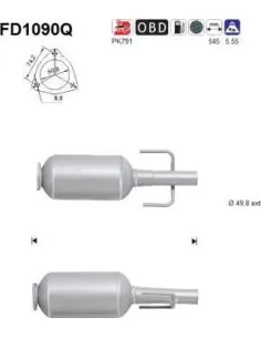 Filtro hollín partí­culas sistema escape
