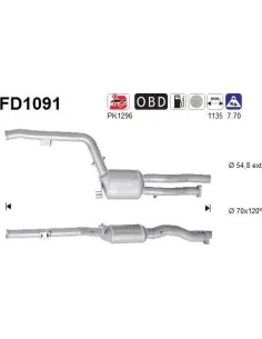 Filtro de partículas diésel AS FD1091 para MERCEDES