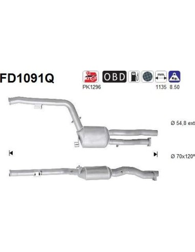 Filtro de partículas diésel AS FD1091Q para MERCEDES