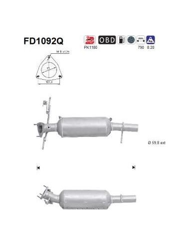 Filtro de partículas diésel AS FD1092Q para LAND ROVER