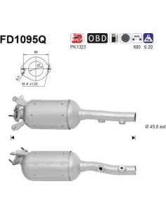 Filtro de partículas diésel AS FD1095Q para RENAULT
