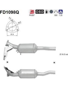Filtro hollín partí­culas sistema escape