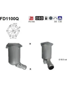 Filtro de partículas diésel AS FD1100Q para MERCEDES