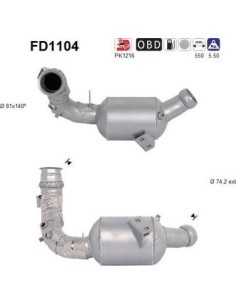 Filtro de partículas diésel AS FD1104 para MERCEDES