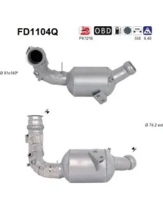 Filtro hollín partí­culas sistema escape