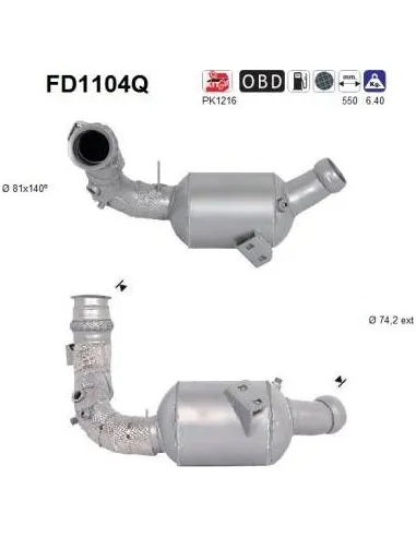 Filtro de partículas diésel AS FD1104Q para MERCEDES