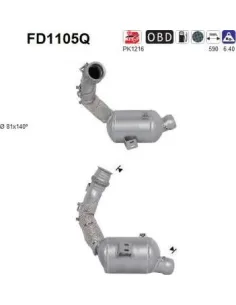 Filtro hollín partí­culas sistema escape