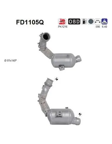 Filtro de partículas diésel AS FD1105Q para MERCEDES