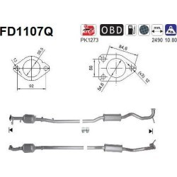 Filtro de partículas diésel AS FD1107Q para CITROËN / PEUGEOT