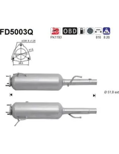 Filtro de partículas diésel AS FD5003Q para FIAT | Recambios Colmenar