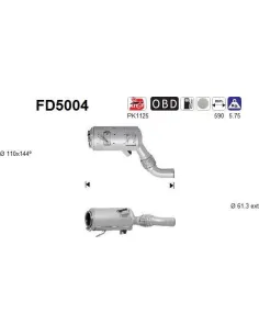 Filtro de partículas diésel AS FD5004 para BMW | Recambios Colmenar