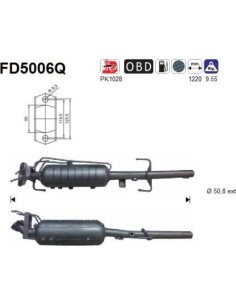Filtro de partículas diésel AS FD5006Q para MAZDA | Recambios Colmenar