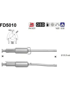Filtro de partículas diésel AS FD5010 para SAAB | Recambios Colmenar